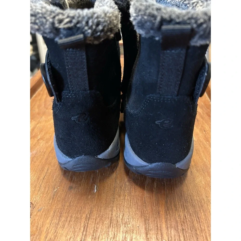 Easy Spirit Ladies Suede Zipper Boots SEEXCEL 10N Black  Shoes Women's